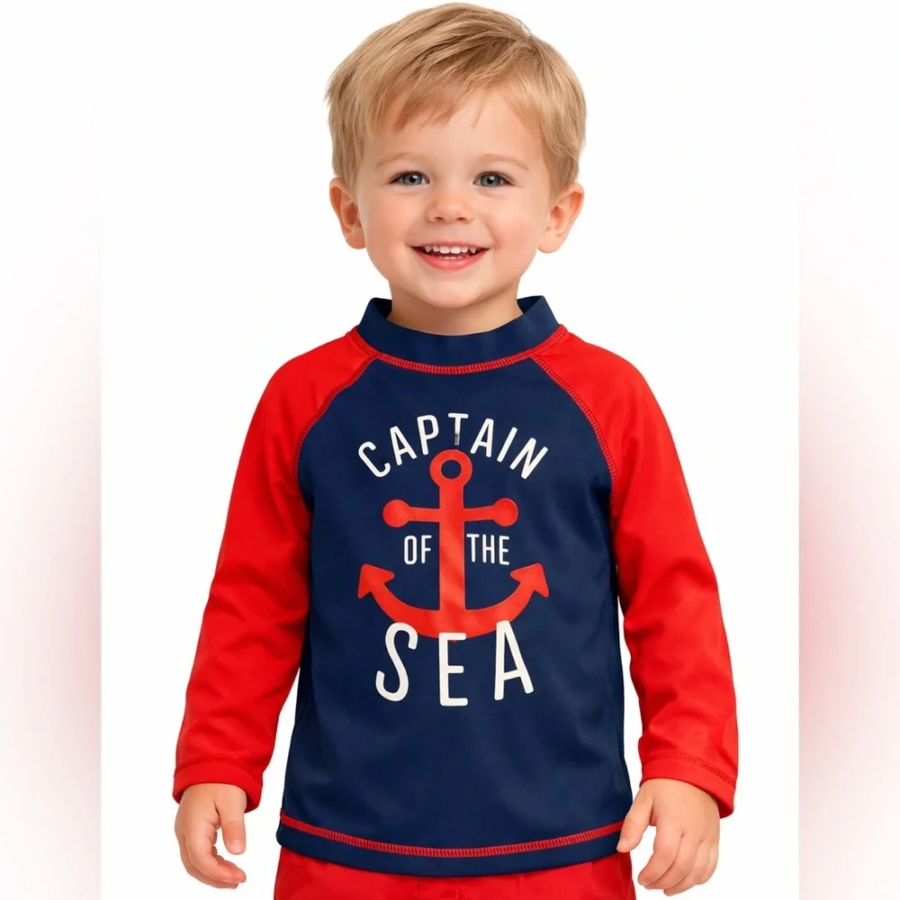 Carter’s Nautical Anchor Rash Guard 24M Toddler Swim